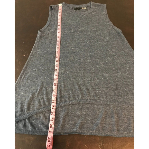 Alice+Olivia Base Jamica Linen Blue Denim Linen Blend Tank - Size Medium - Picture 5 of 8